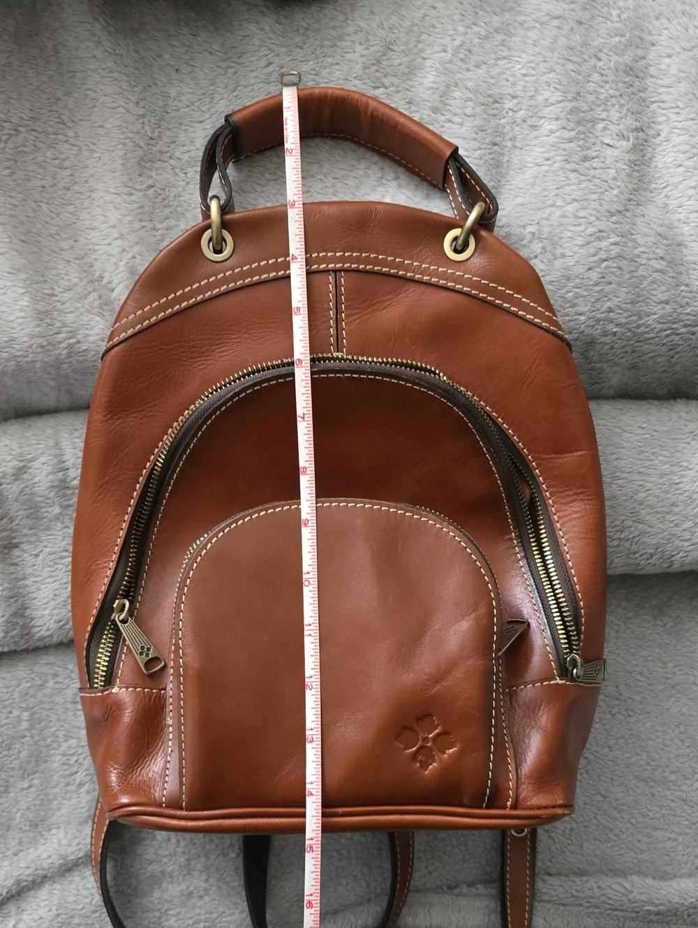 Patricia Nash Brown Leather Backpack Purse - Picture 9 of 11